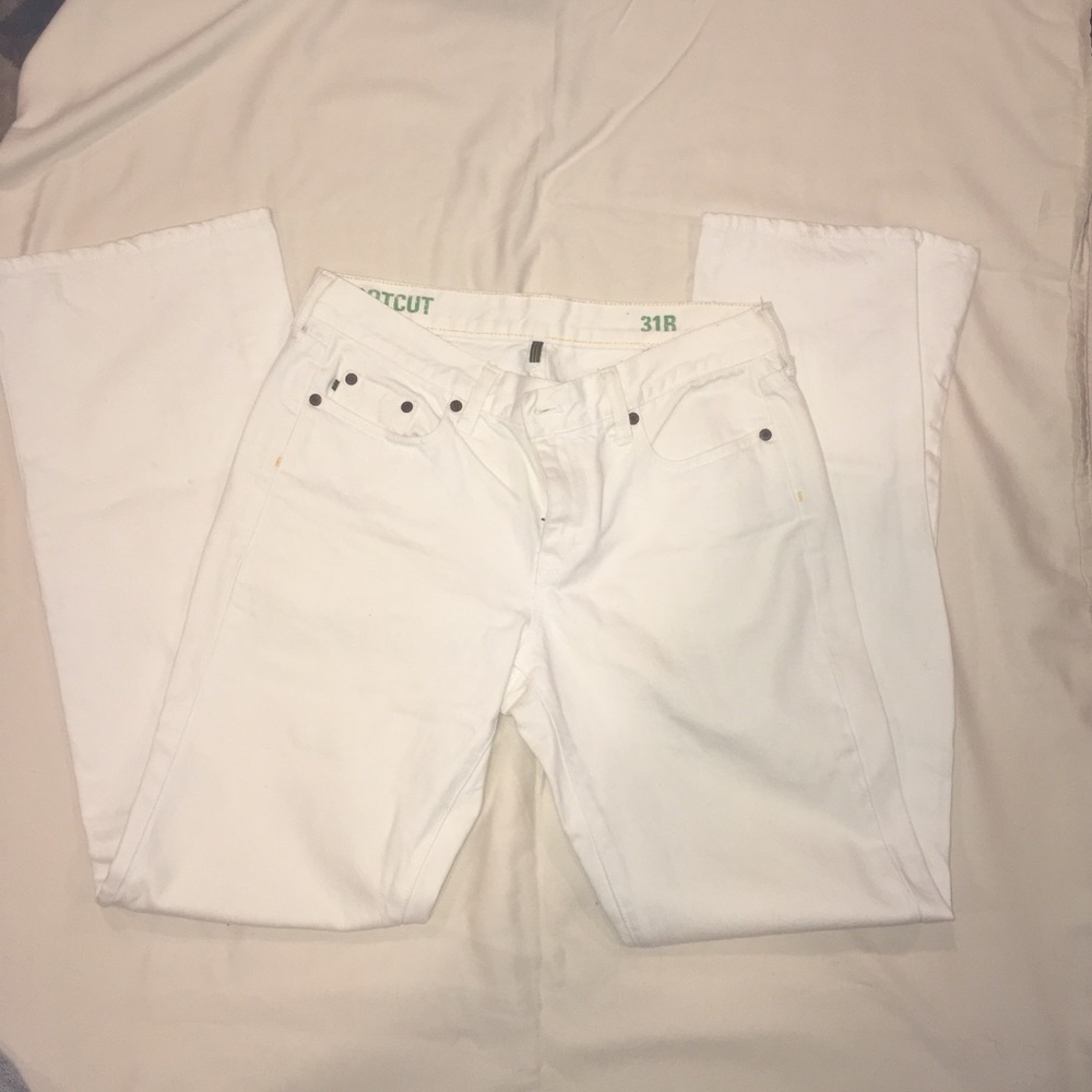J.Crew White Bootcut Jeans